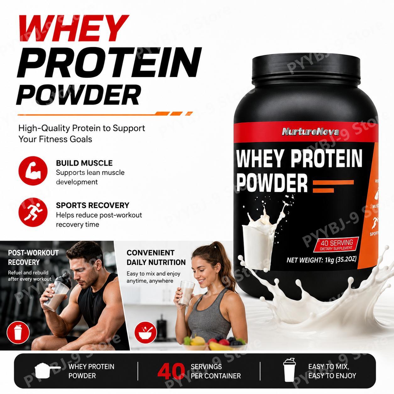 Nutrition Of Fitness - NurtureNova Whey Proteïnepoeder Melksmaak Voeding voor
