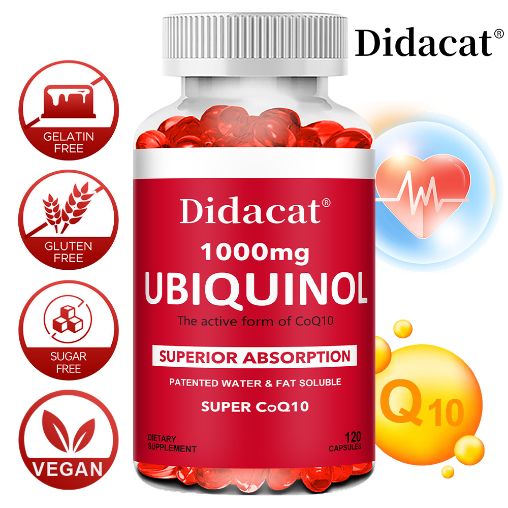 Coq10 Ubiquinol Softgel - Ubiquinol CoQ10 Plantaardige Softgels 1000mg, Natuurlijk