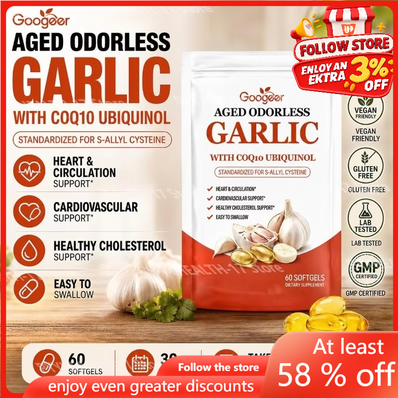 Coq10 Ubiquinol Softgel - Googeer Aged Odorless Garlic Softgels met