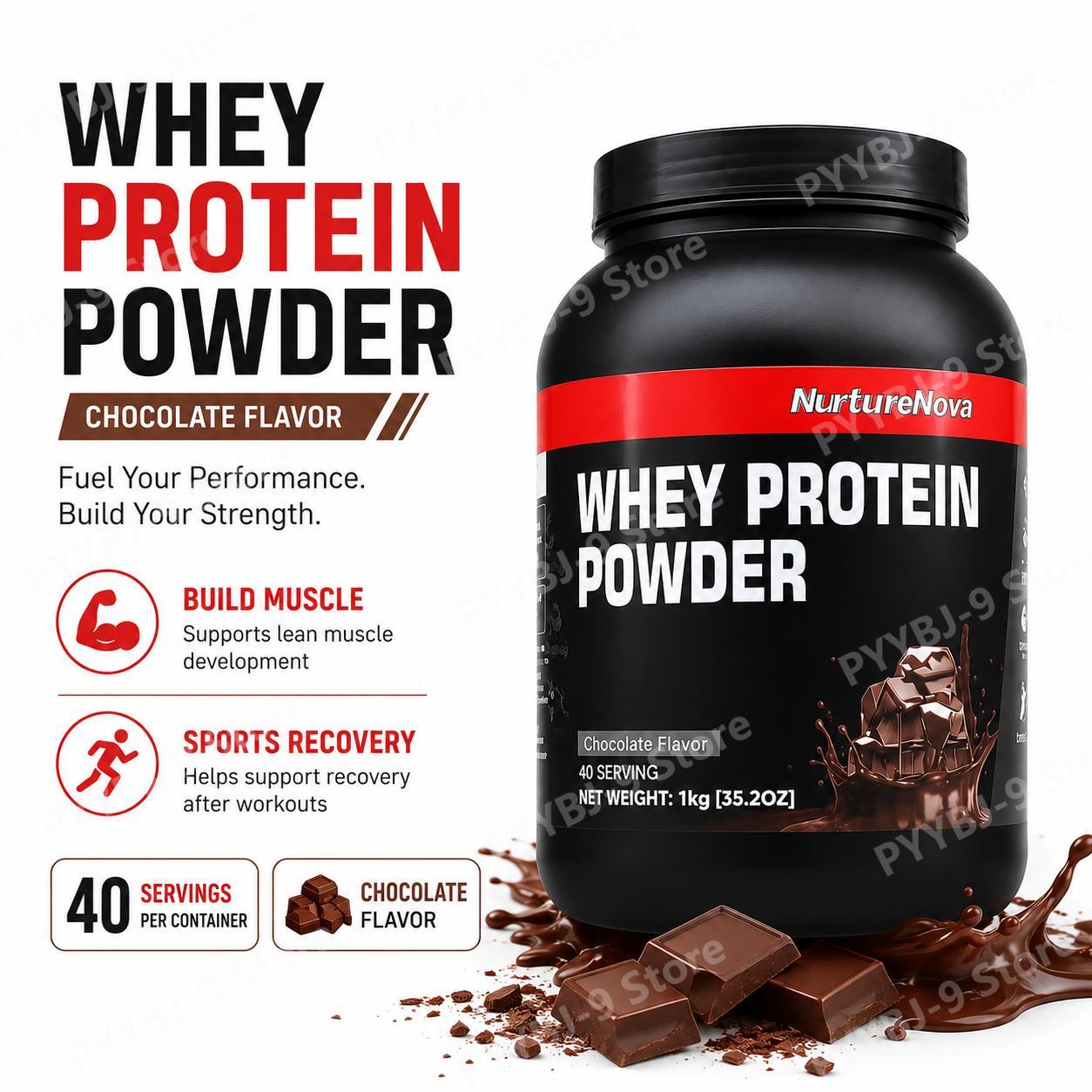 Nutrition Of Fitness - NurtureNova Whey Proteïnepoeder Chocoladesmaak Voeding voor