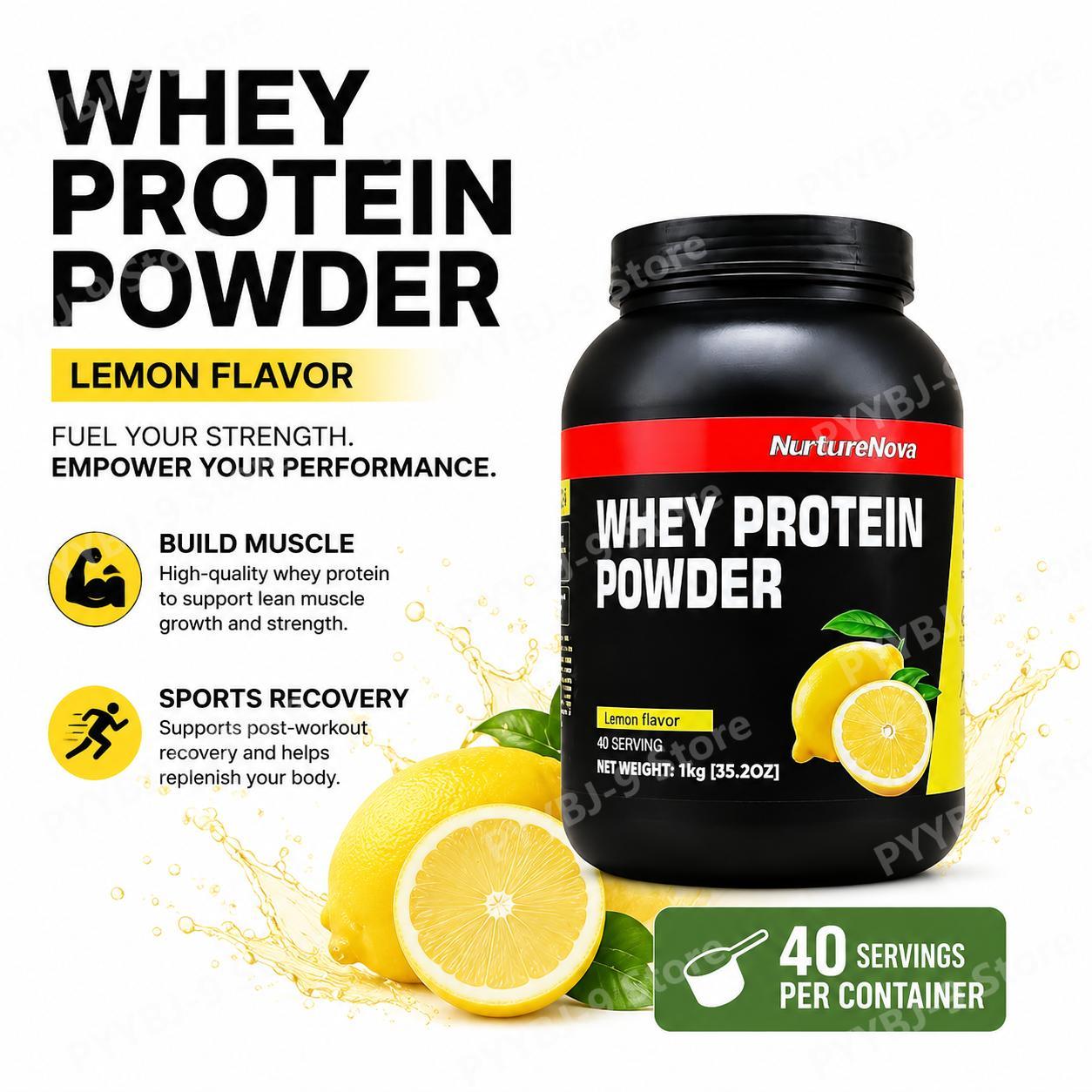 Nutrition Of Fitness - NurtureNova Whey Proteïnepoeder Citroensmaak Voeding voor