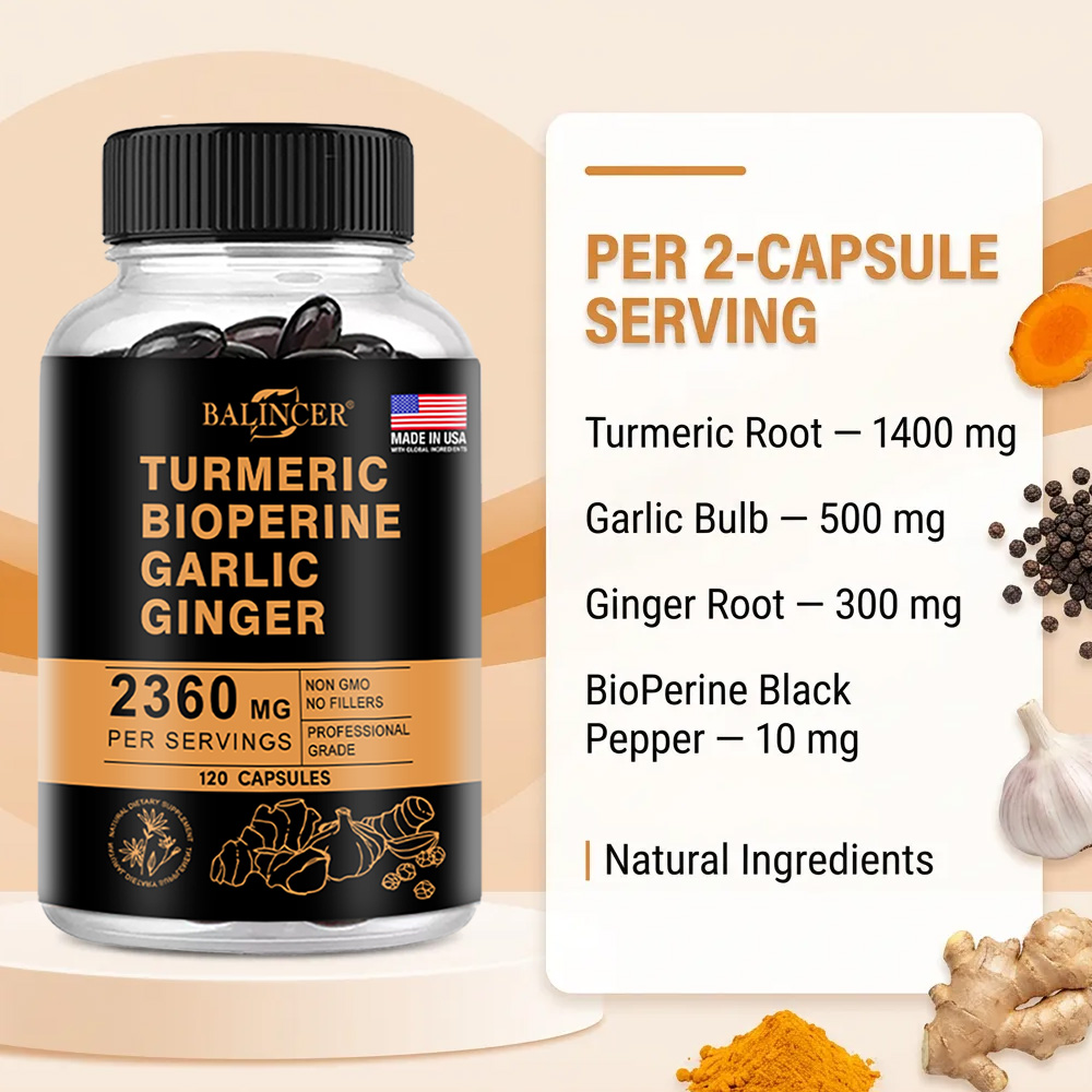 Kurkuma Gember Capsules 2360mg - Turmeric Curcumin Capsule recensie en prijs